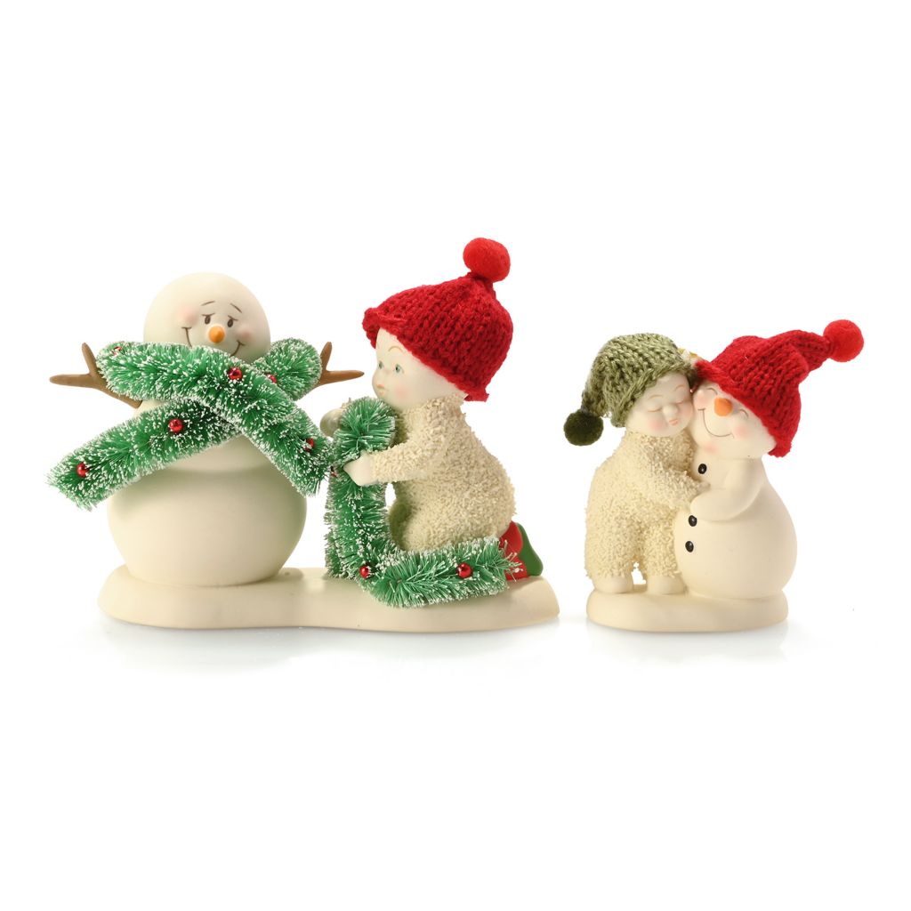 Snowbabies Hand-Painted Porcelain Figurine & Ornament Snowman Bundle
