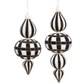 Mark Roberts Set of 2 Fancy Stripes 8" Finial Ornaments