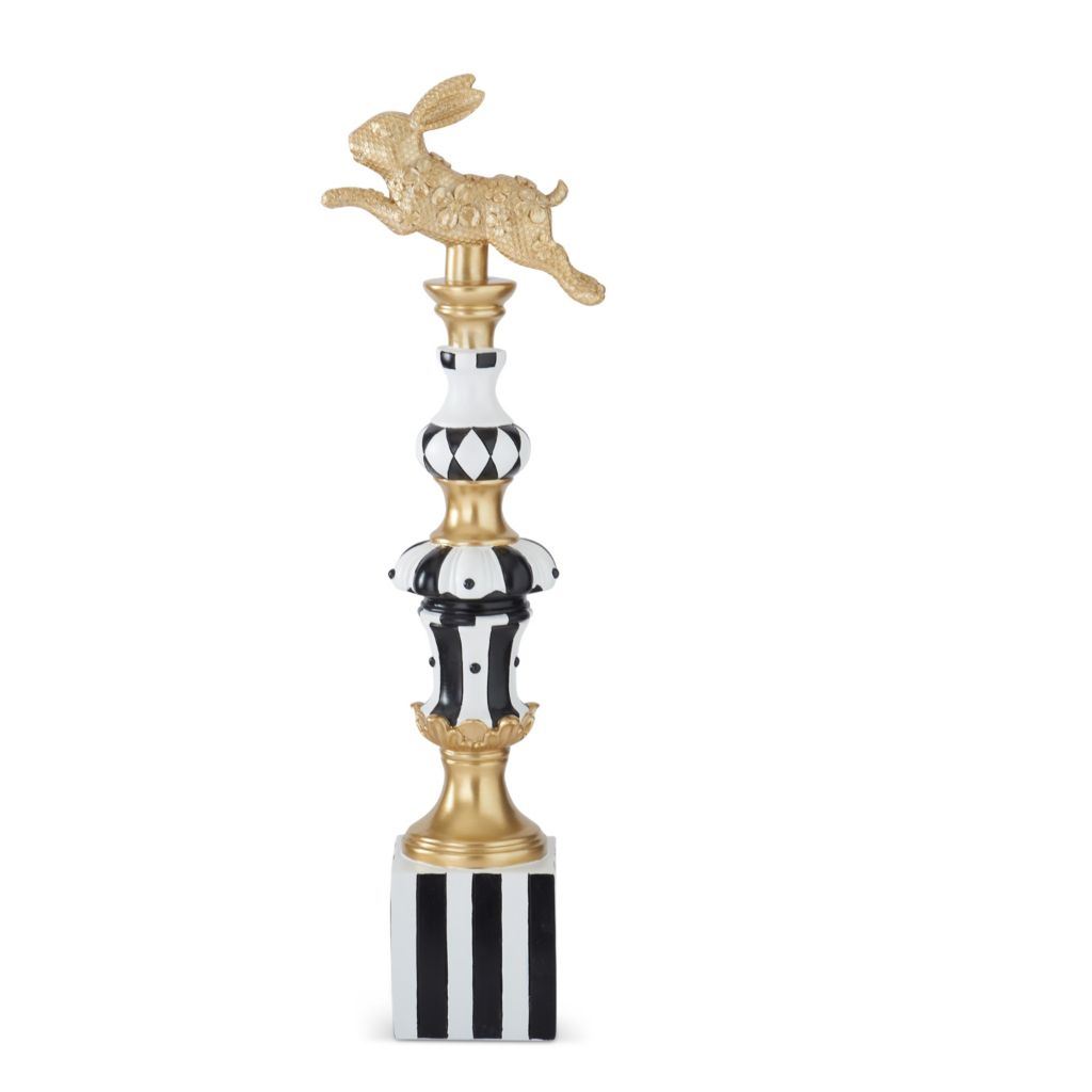 At Home w Jorge Parez Le Cirque 245 Prancing Bunny Finial