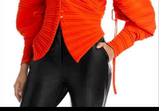 Cult Gaia Blair Knit Cardigan Orange Size L