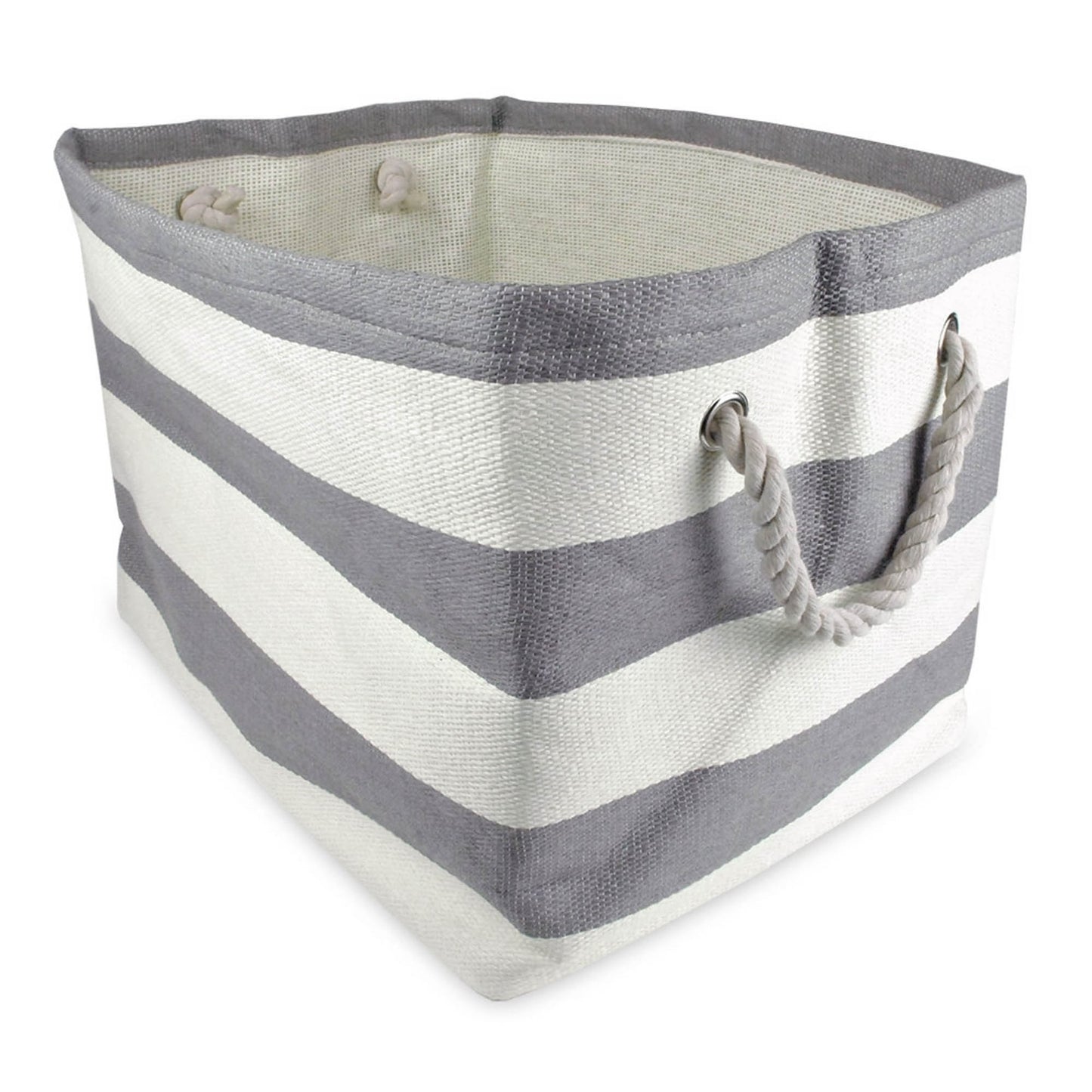 DII Striped Decorative Storage Bin