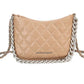 French Connection Eliza Diamond Quilted Metallic Chain Crossbody