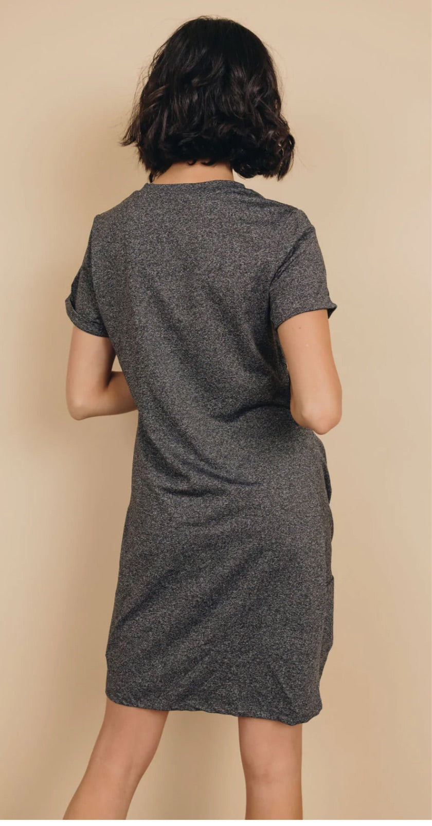 Frankie & Pop Women's Odell Knotted Stretchy Light Mini Dress Pool Coverup Gray Size Small