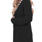 Frankie & Pop Women's Long Sleeve Open Knit Lightweight Front Pocket Cardigan Black Size Medium