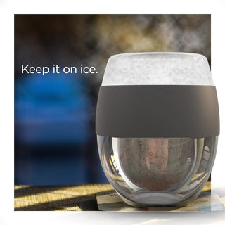 Unique Gift Idea for Wine Lover, Stemless Frozen Wine Glass - Insulated Chiller Freezer Cup- Double Wall (8.5oz)