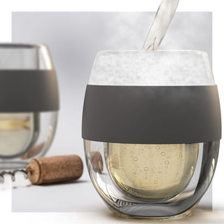 Unique Gift Idea for Wine Lover, Stemless Frozen Wine Glass - Insulated Chiller Freezer Cup- Double Wall (8.5oz)