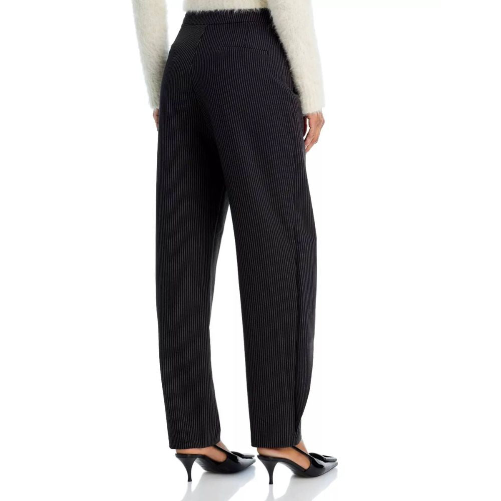 Lucy Paris Striped Asymmetrical Pants Charcoal