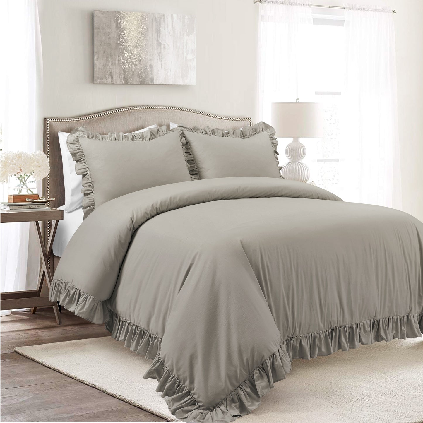 Lush Decor Reyna 3 Piece Cotton Duvet Set