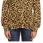 Single Thread Ruched Front Shirt Animal Print