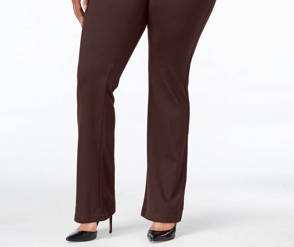 Style & Co Women's Petite Plus Size Bootcut Pants  Brown Size Petite Small