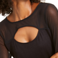 INC International Concepts Women's Petite Illusion Top  Black Size Petite Large