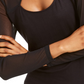 INC International Concepts Women's Petite Illusion Top  Black Size Petite Large
