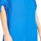 Alfani Women's Roll-Tab Tunic Shirt Blue Size Medium