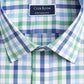 Club Room Men's Classic Regular Fit Performance Multi Gingham Dress Shirt Green Size 16X34X35