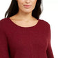 Alfani Women's Metallic Swing Sweater Wine Size X-Large