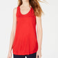 Maison Jules Women's Scoop-Neck Tank Red Size Small