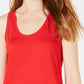 Maison Jules Women's Scoop-Neck Tank Red Size Small