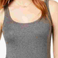 Maison Jules Women's Fitted Tank Top Gray Size Large