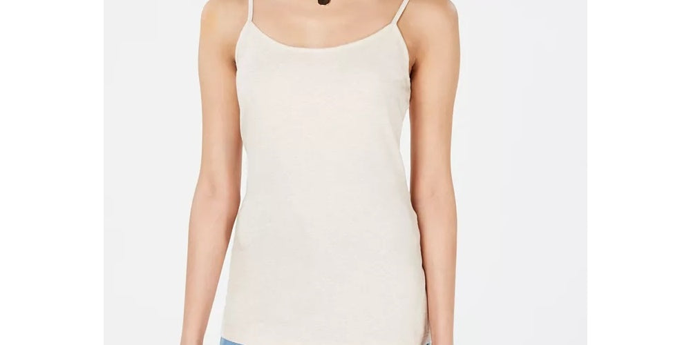 Maison Jules Women's Adjustable Camisole  White Size Large