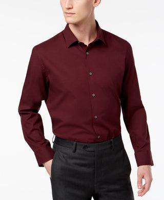 Alfani Men’s Stretch Modern Solid Shirt Red Size XX-Large