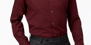 Alfani Men’s Stretch Modern Solid Shirt Red Size XX-Large