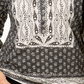 Style & Co Women's Plus Size Cotton Mixed-Print Peasant Top Black Size 0X