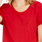 Style & Co Women's Cotton Crew-Neck T-Shirt Red Size Large