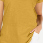 Style & Co Women's Cuffed Sleeve Cotton T-Shirt  Gold Size Small