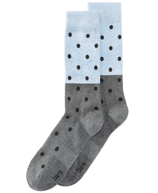 Bar III Men's Colorblocked Dotted Socks Gray Size Regular