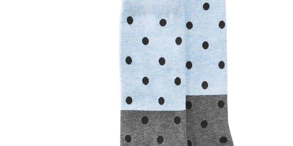 Bar III Men's Colorblocked Dotted Socks Gray Size Regular