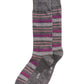 Alfani Men's Variegated Stripe Dress Socks  Dark Purple Size Regular