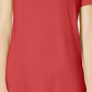 JM Collection Women's Cold Shoulder Swing T-Shirt Red Size XX-Large