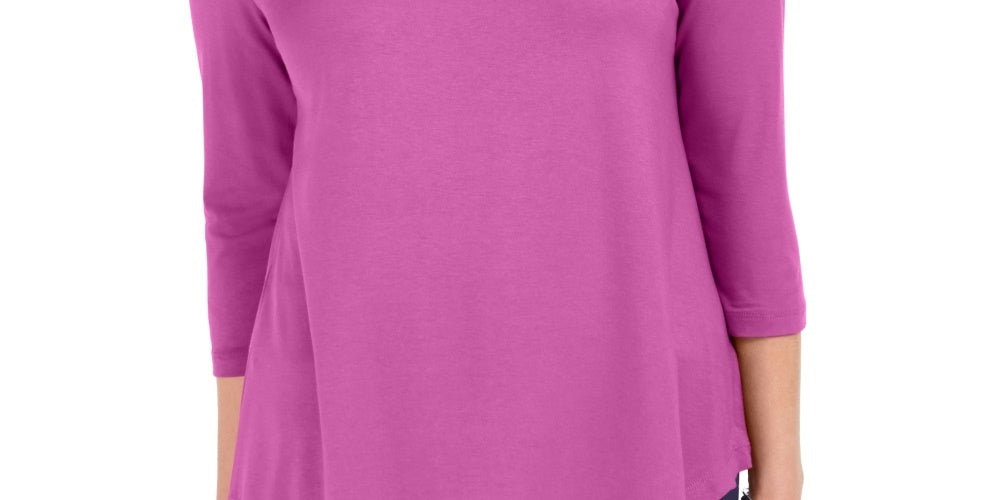 JM Collection Women's Cold-Shoulder Top Med Pink Size Small