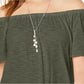 Style & Co Women's Convertible Off The Shoulder Top Green Size X-Large