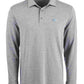 Attack Life Men's Long Sleeve Polo Grey Size Medium