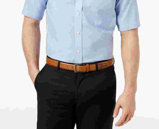 Club Room Men's Classic Fit Wrinkle Resistant Casual Shirt Navy Size 15