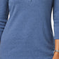 Karen Scott Women's Cotton Henley Top Blue Size Small