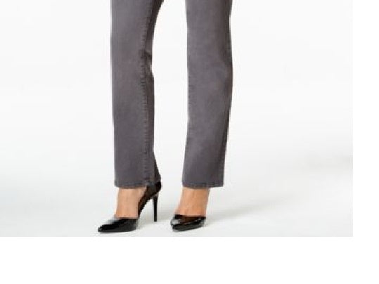 Charter Club Women's Lexington Straight Leg Jeans Grey Size 8