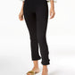 INC International Concepts Women's Skinny Ruffled Ankle Pants Black Size 8