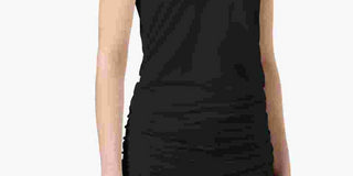 Alfani Women's Scoop Neck Ruched Tank Top Black Size X-Small