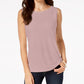 Charter Club Women's Sleeveless Boatneck Top Pink Size Petite X-Large