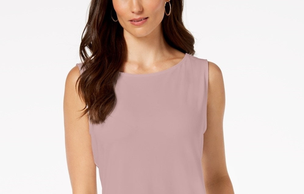 Charter Club Women's Sleeveless Boatneck Top Pink Size Petite X-Large