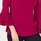 Charter Club Women's Bell Sleeve Keyhole Top Purple Size X-Large