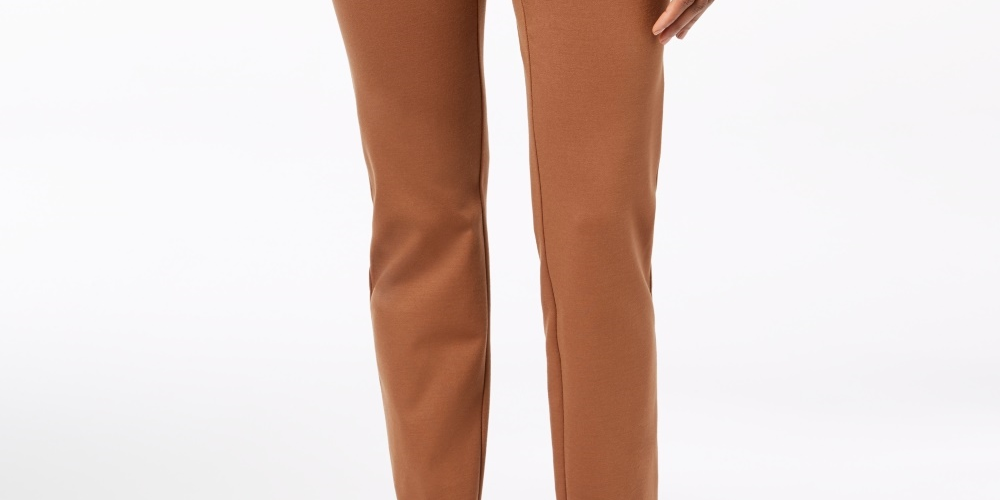 Charter Club Women's Pull On Ponte Knit Pants  Brown  Size 6 Petite