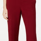 Charter Club Women's Belted Tummy-Control Trousers Wine Size 12