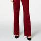 Charter Club Women's Belted Tummy-Control Trousers Wine Size 12