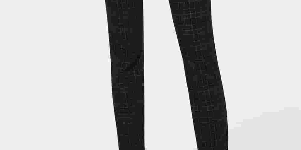 Style & Co Women's Curvy-Fit Skinny Printed Jeans Black Size 4
