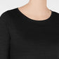 Charter Club Women's Cotton Lace Trim Top Black Size Medium