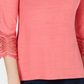 Charter Club Women's Cotton Lace Trim Top Pink Size Petite X-Large