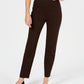 Charter Club Women's Cambridge Pull-On Ponte Pants Dark Brown Size 16S